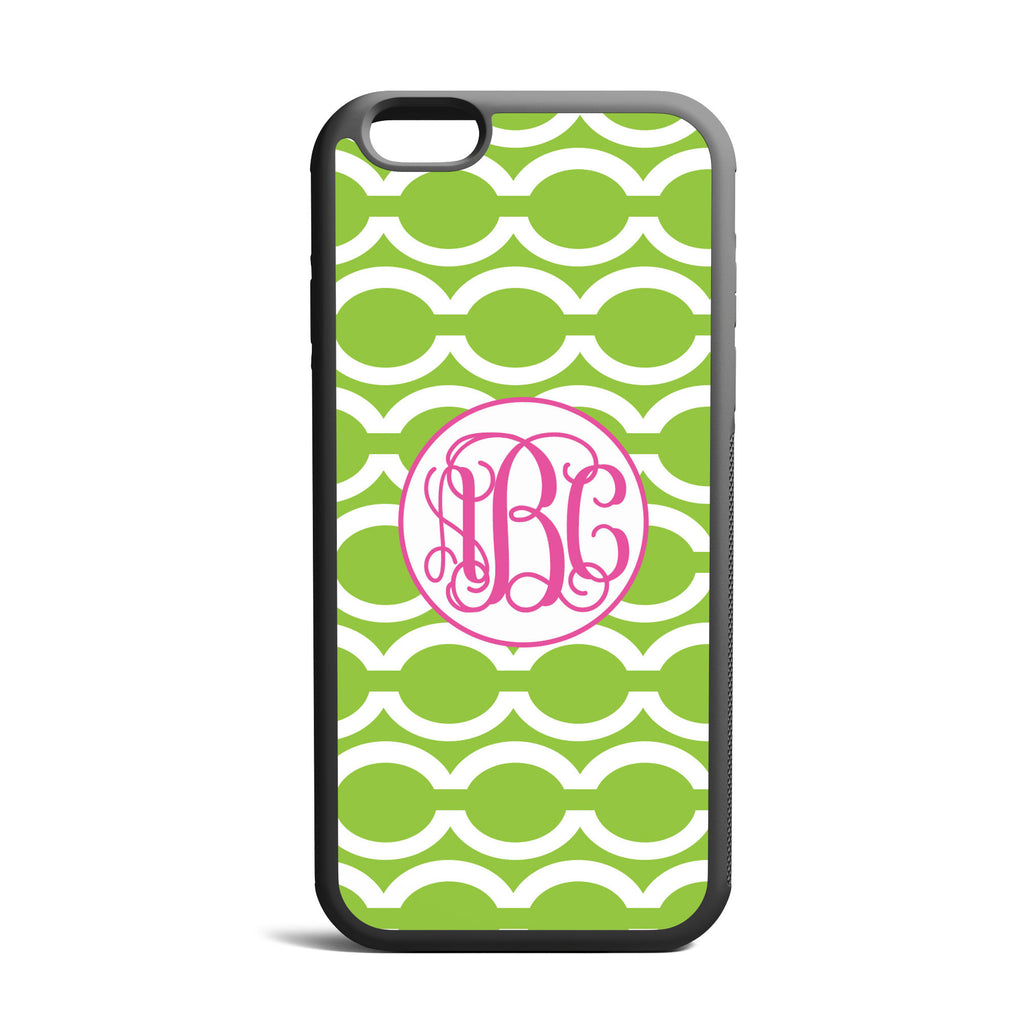 Chain Green Custom Monogrammed iPhone Case