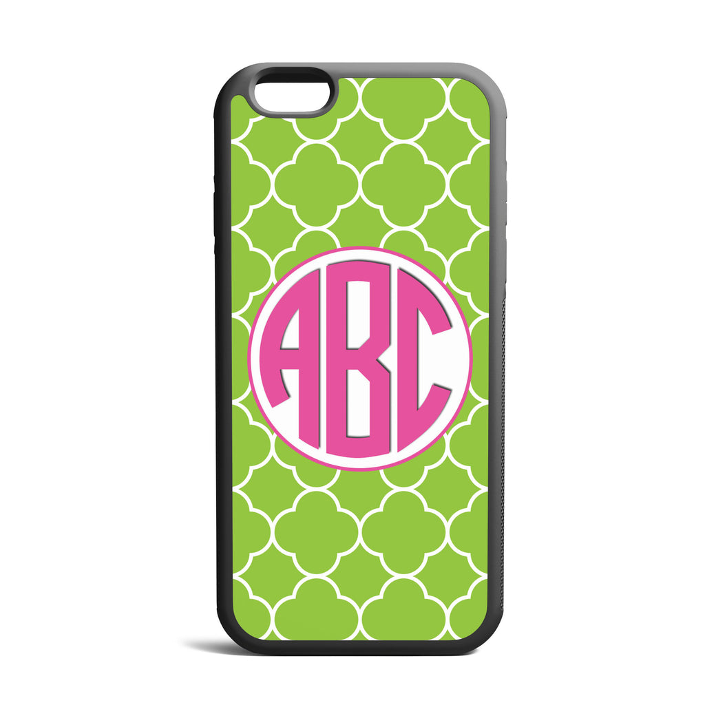 Clover Green Custom Monogrammed iPhone Case