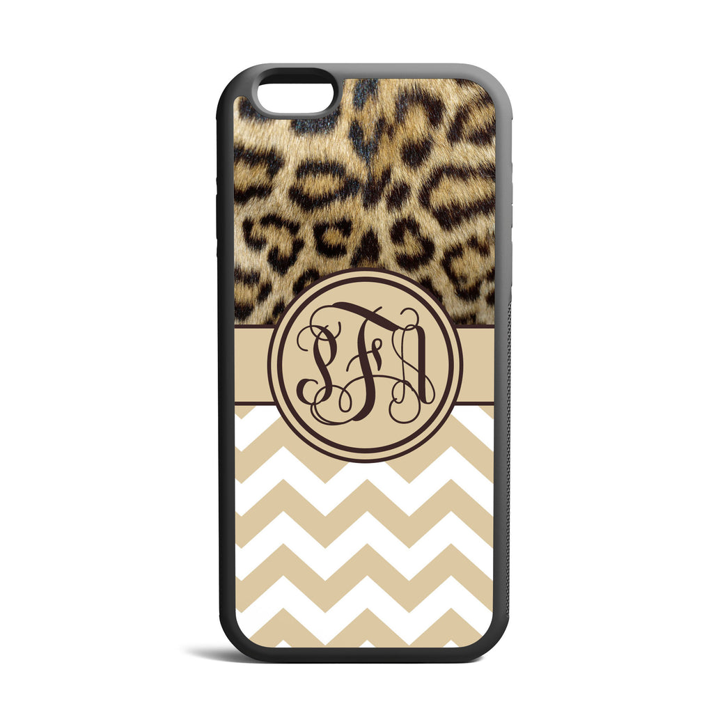 Leopard Skin Custom Monogrammed iPhone Case