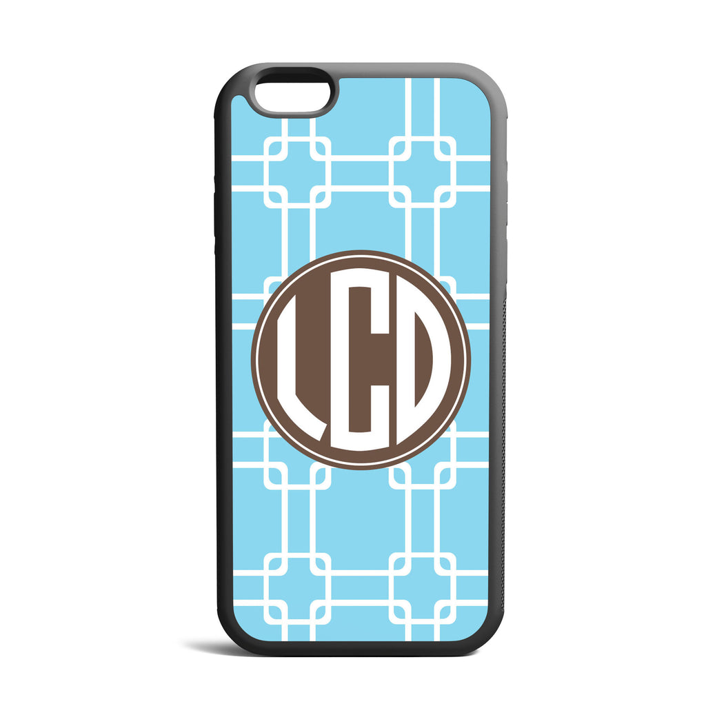 Links Blue Custom Monogrammed iPhone Case