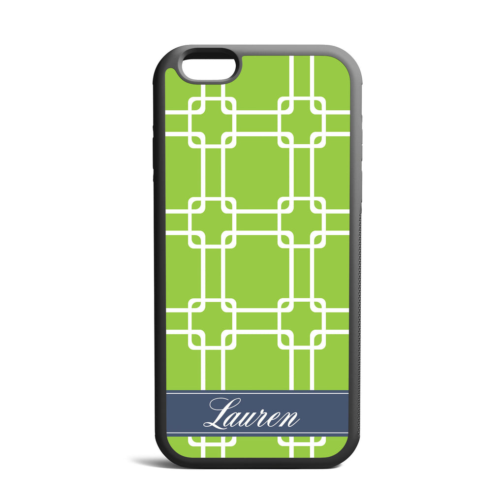 Links Green With Custom Name iPhone Case