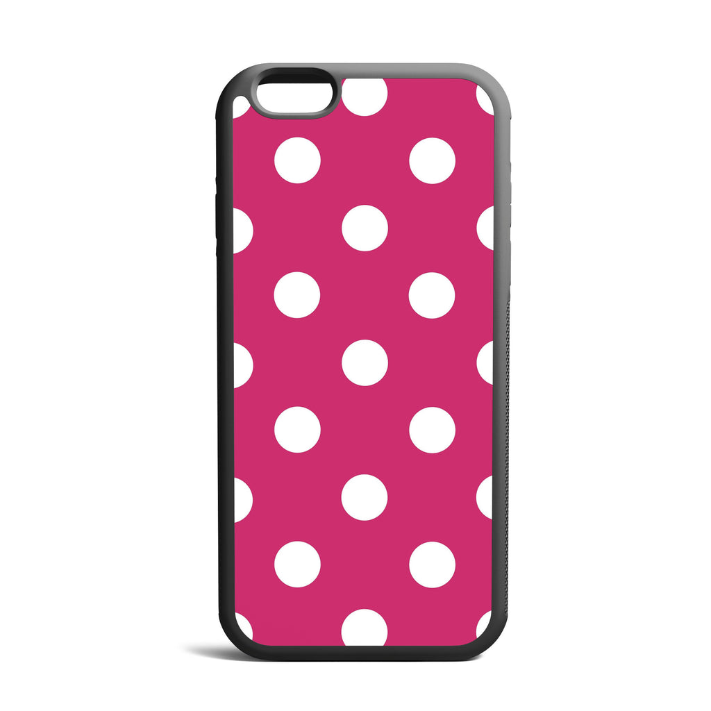 Polkadots Hot Pink iPhone Case