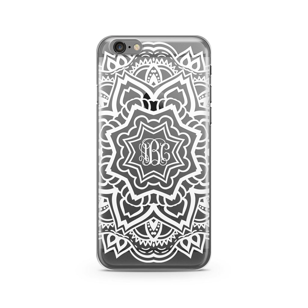 White Mandala 1 iPhone Case