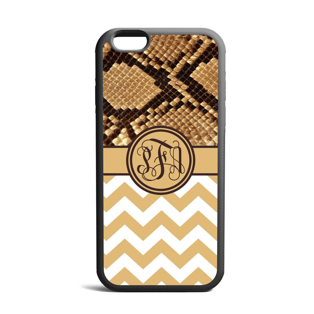 Snake Skin Custom Monogrammed iPhone Case