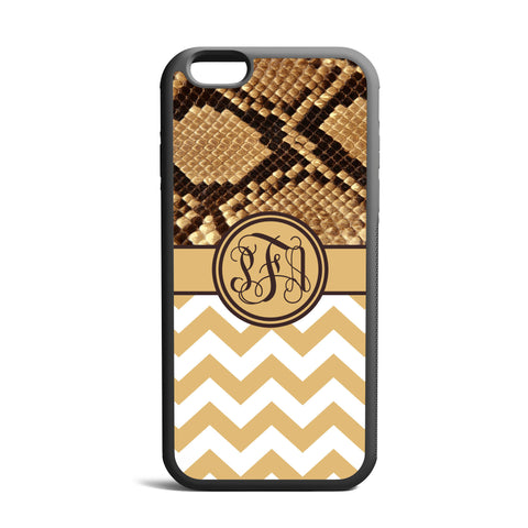 Snake Skin Custom Monogrammed iPhone Case