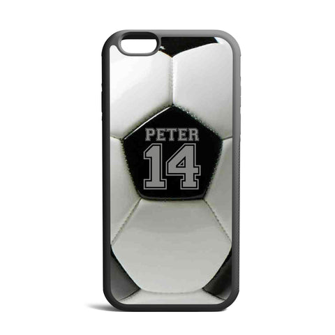 Soccer With Custom Name And Number iPhone Case
