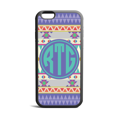 Aztec Tribal Pattern Custom Monogrammed iPhone Case