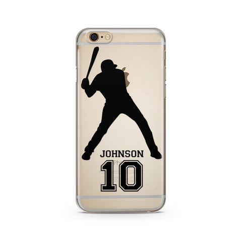 Baseball With Custom Name And Number iPhone Case