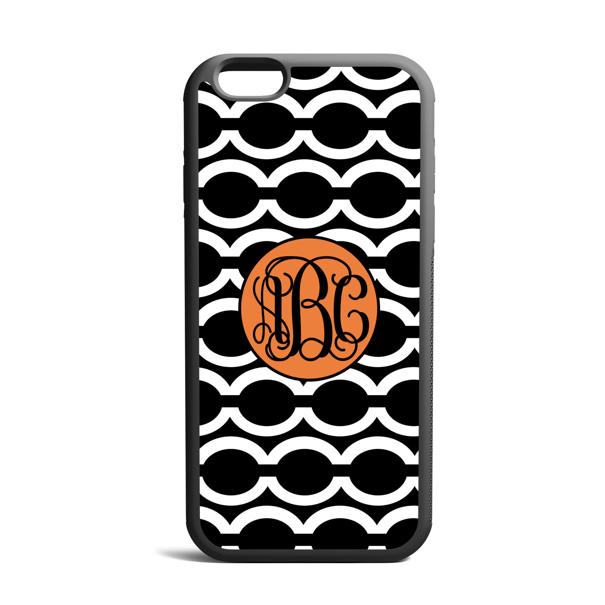 【EXAMPLE】 ROUND LOGO iPhone CASE /BLACK 667 WHITE LOGO ⁶₆⁷