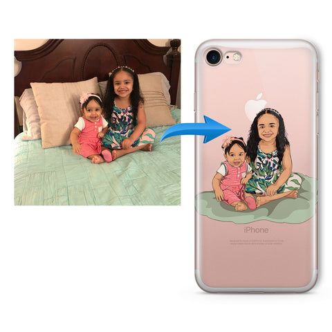 Custom Illustrated Photo iPhone Clear Case