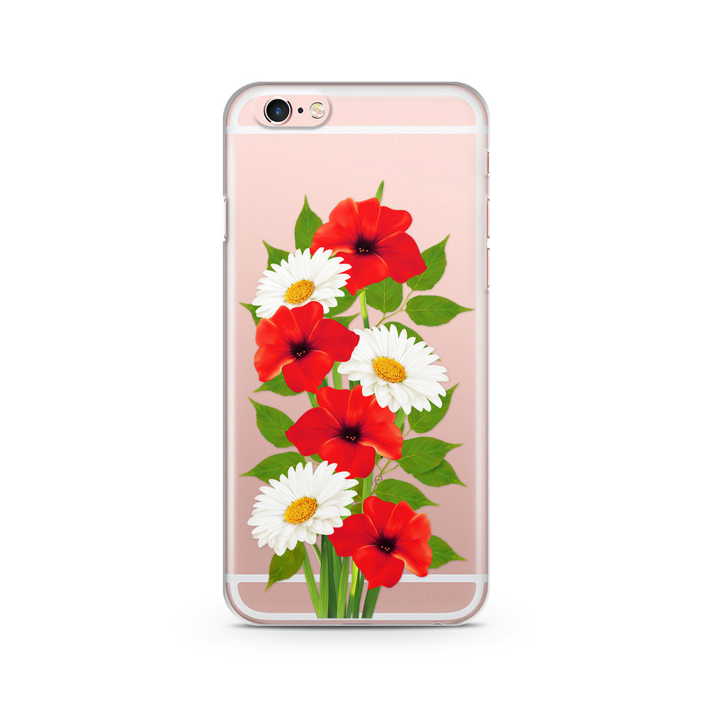 Red White Floral iPhone Case