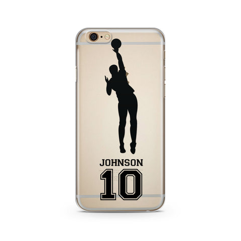 Volleball Hitter With Custom Name And Number iPhone Case